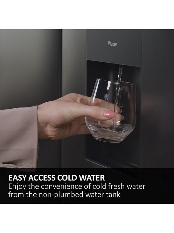 Haier HSR3918ENPG Total No Frost American Fridge Freezer, Non-Plumbed, E Rated - Silver - Image 4